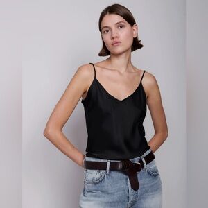 Organic by John Patrick Bias Camisole in Black NWOT